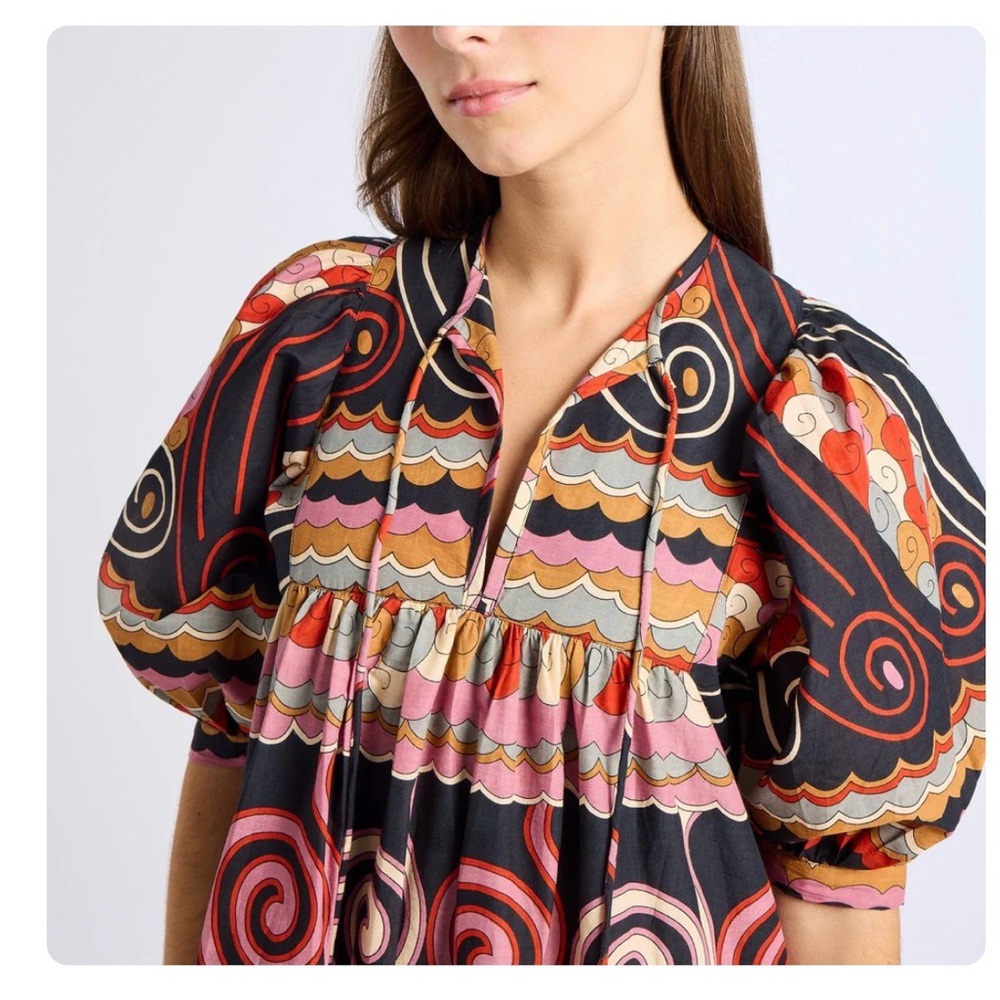 Mille Black Multicolor Printed Dress NWT